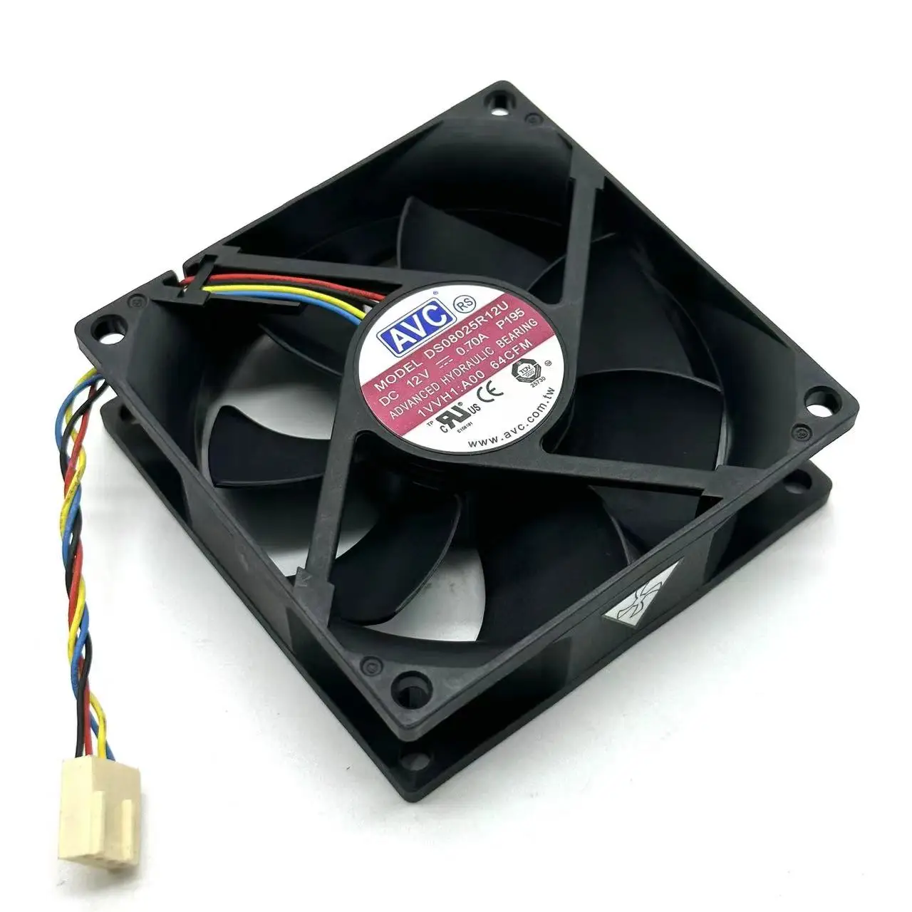 

AVC DS08025R12U P195 DC 12V 0.70A 80X80X25mm 4-Wire Server Cooling Fan