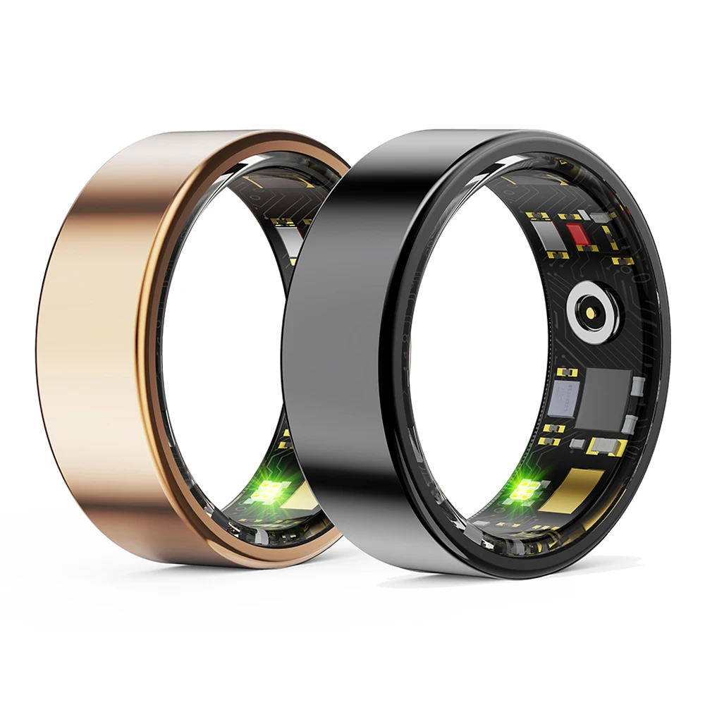 

Smart Ring Men Women Heart Rate Blood Oxygen Sleep Monitor Smartring IP68 & 5ATM Waterproof Multi-sport Modes