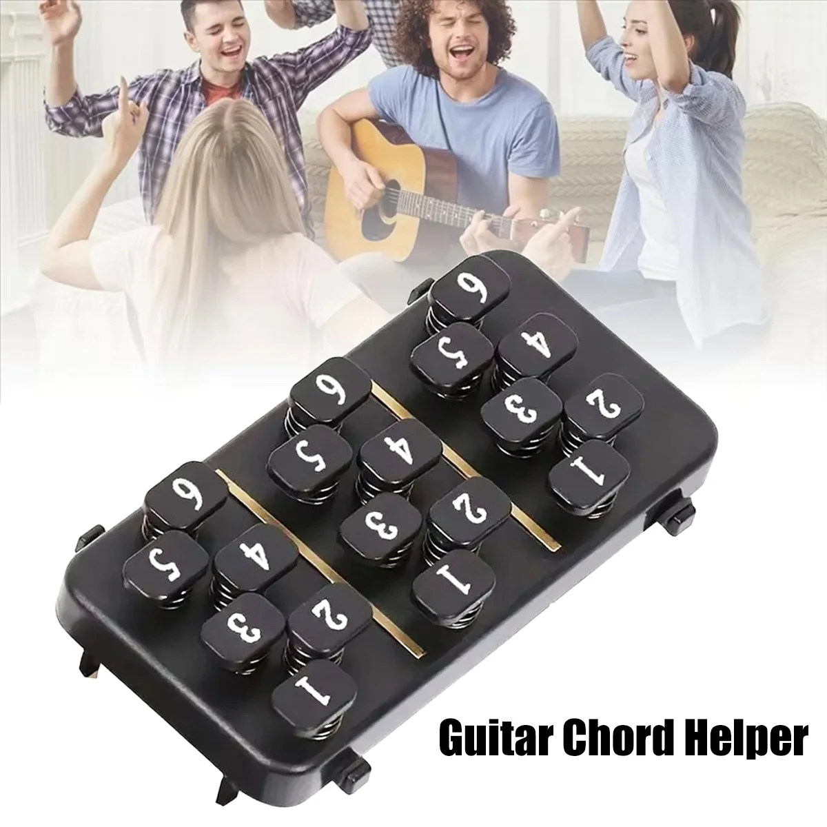 Miwayer Beginner Guitar Chord Aid Kit 18 Buttons One‑Click Operation Guitarists Training Assisted Learning Tool
