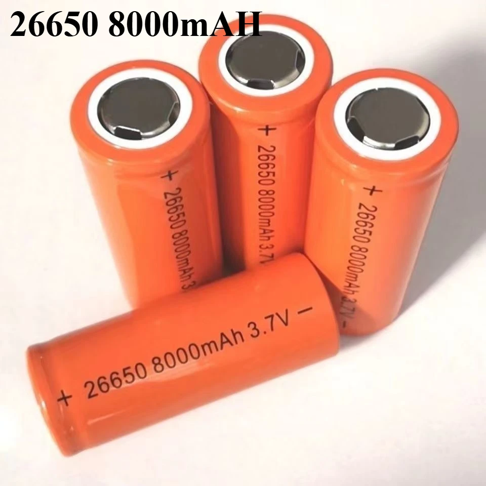 

26650 Lithium Battery 8000mAh 3.7V Large Capacity P90 Strong Light Flashlight Laser Vision Outdoor Product Rechargeable Battery