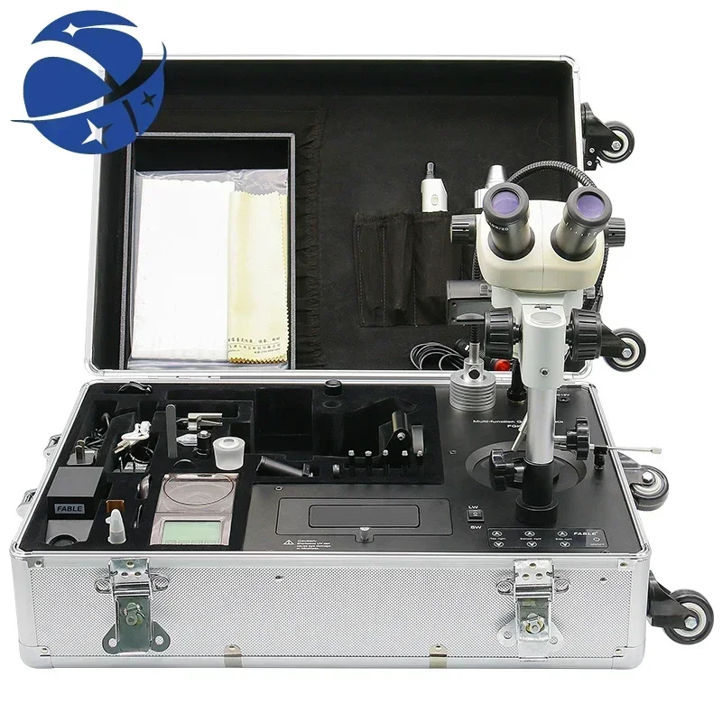 yyhc Professional high quality portable Gem Identification Travel Lab with 20 kinds of gemological instrument