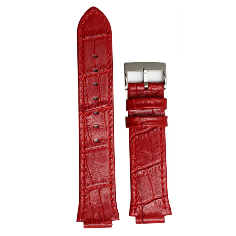 14mm Bulge Genuine Leather Watchband For Swarovski 5027127 5027131 5080602 5096008 Series Fashion Strap Watch Women Accessories