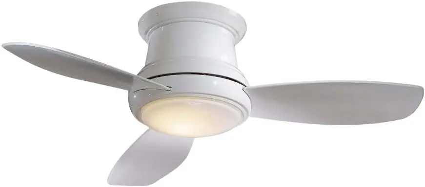 

Concept II, 52" Flush Mount Ceiling Fan with Light & Remote Control, White