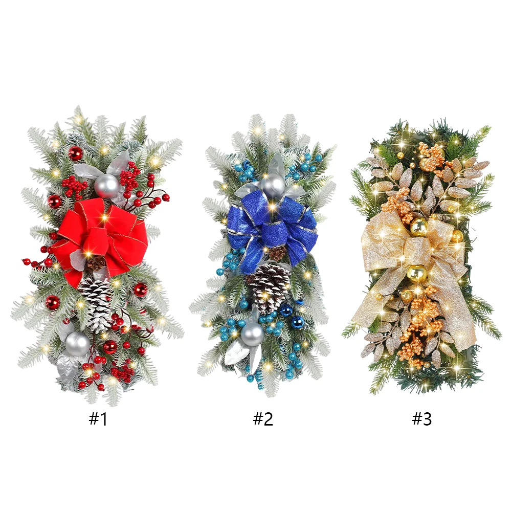 Christmas Swag Wreath Pendants Door Window Decoration Atmosphere Decorative Garland Party Supplies Christmas Wreath