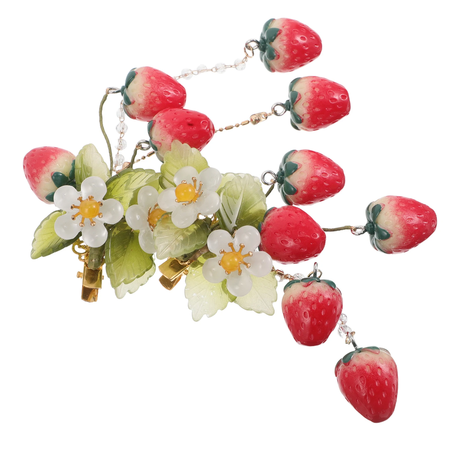 

Ancient Hairpin Tassel Child Adult Side Clip Bun Hairpin Chinese Hanfu Accessories Red White Color