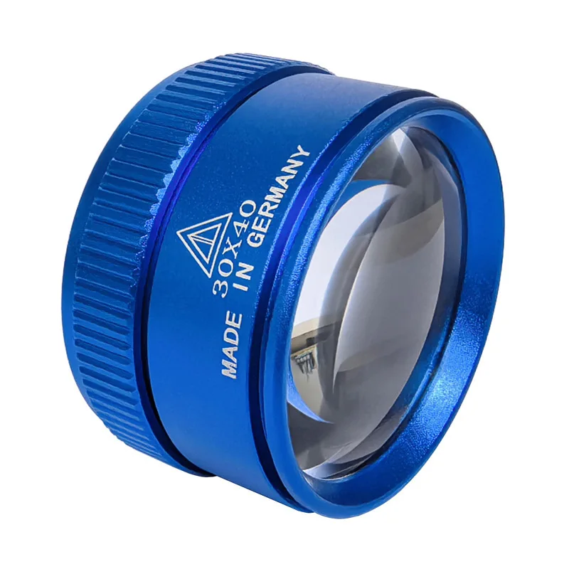 30X40MM Jewelry Loupe Magnifying Glass Double Layer K9 Optical Lens for Antique Jade Coin Stamp Identification Tool