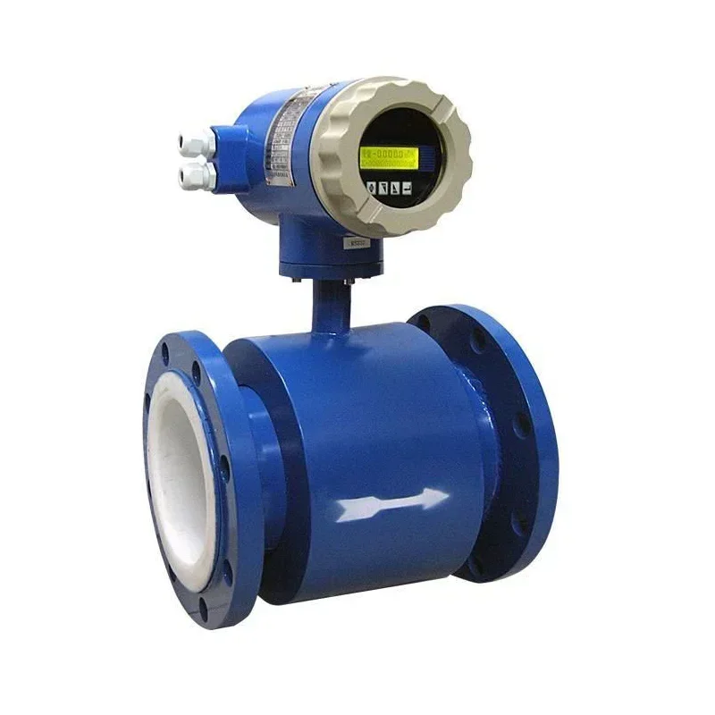 DN25 DN50  Electromagnetic Flowmeter DN80 DN100 Sewage Liquid Pipeline Water  PTFE Magnetic Flow Meter Price