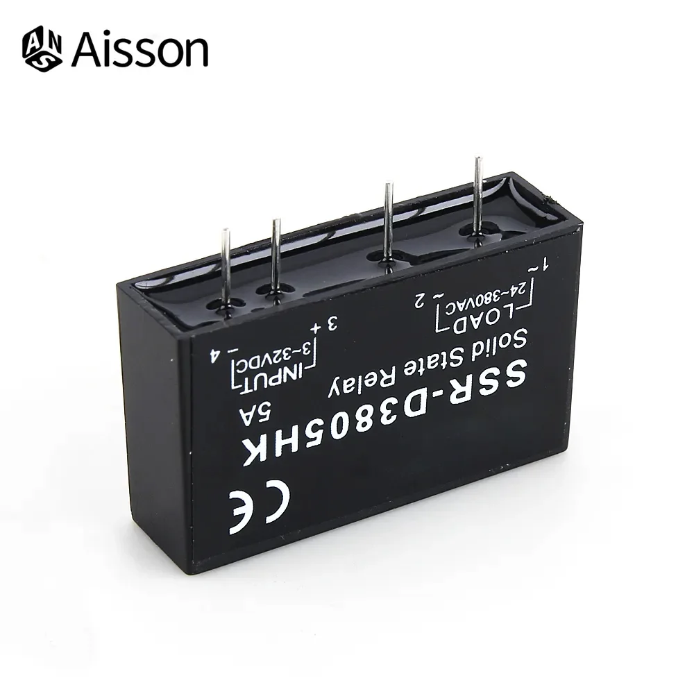Pcb SSR-D3803HK D3805HK D3808HKと専用ピン3A 5A 8A DC-ACソリッドステートリレー