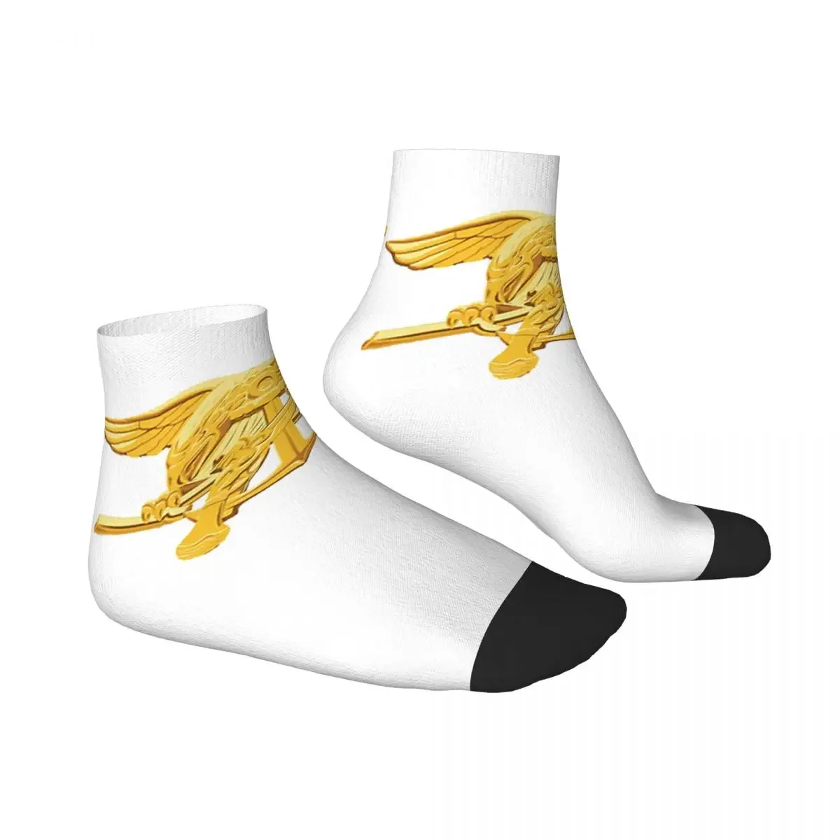 Calcetines con insignia de sellos azul marino, medias súper suaves Harajuku, calcetines para todas las estaciones, accesorios para regalos de Navidad Unisex