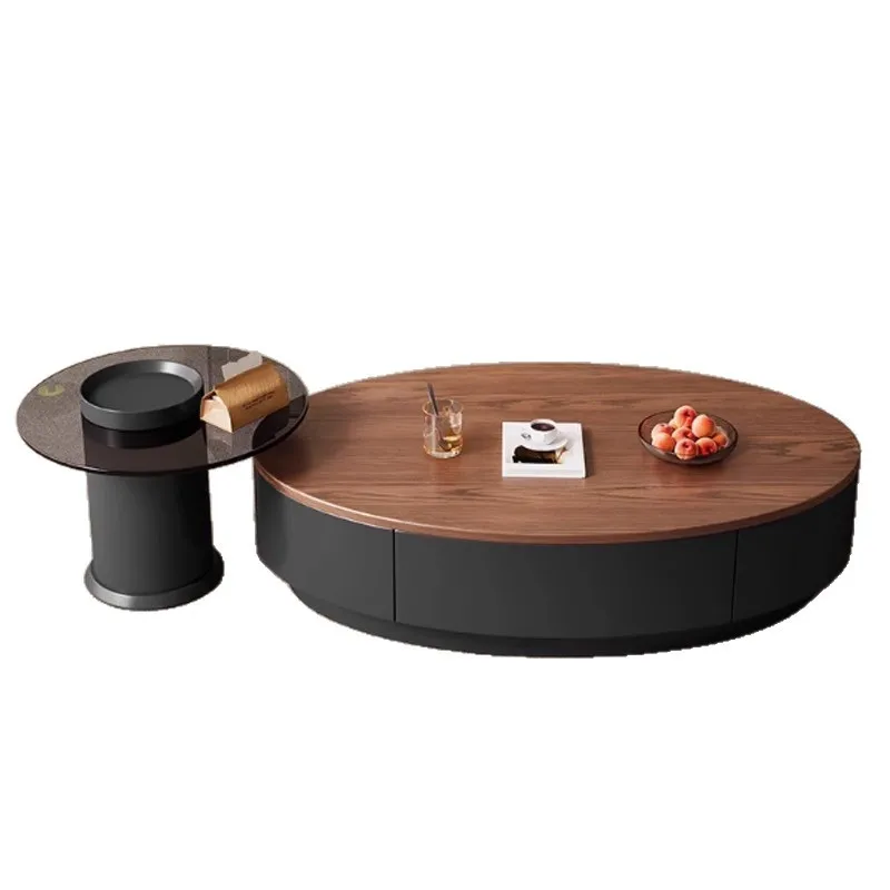 

Simple medieval oval solid wood small coffee table household living room light luxury small apartment
