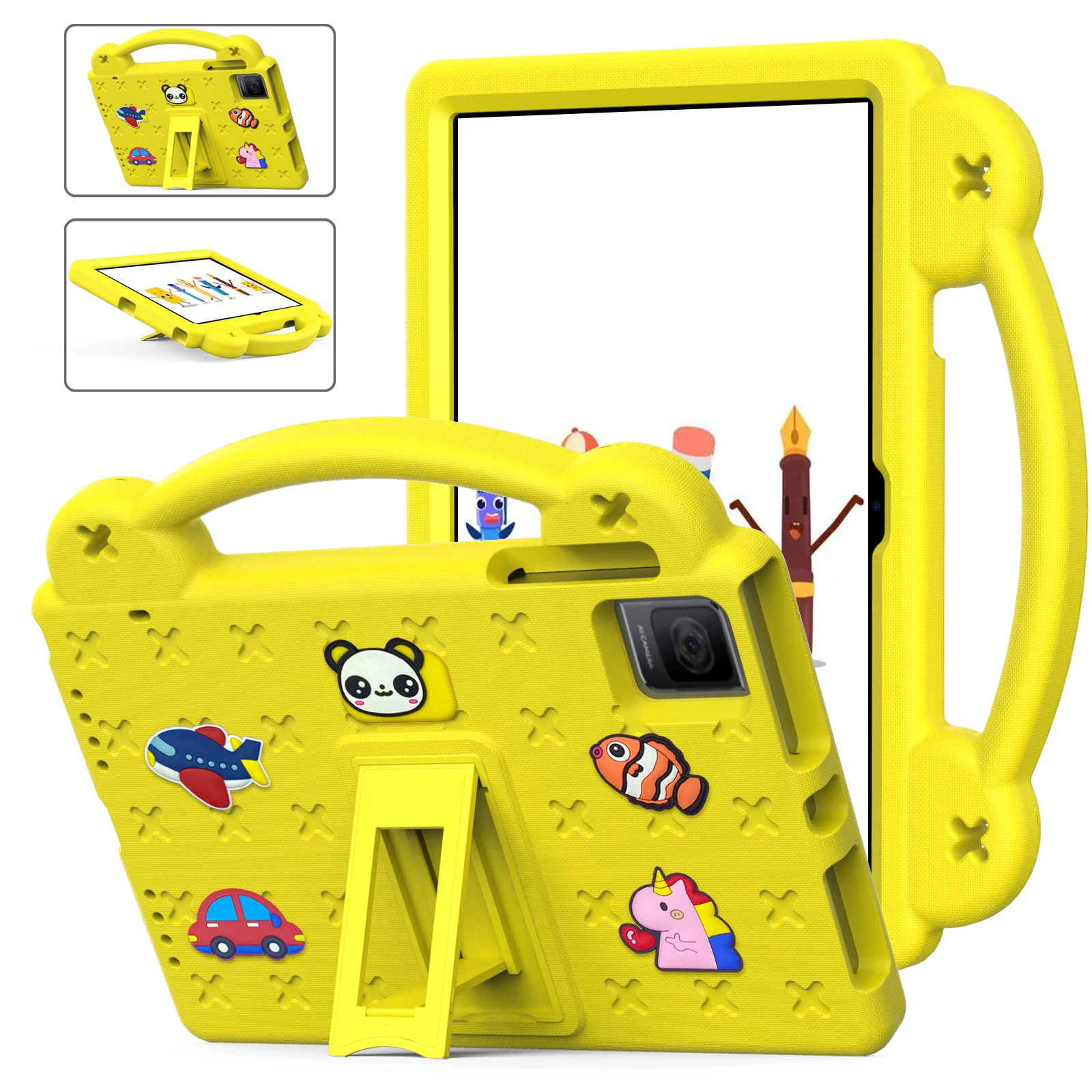 

Забавный и безопасный противоударный чехол для планшета REVVL Tab 10.36" 2023 | Универсальный чехол с ручкой и подставкой для T-Mobile