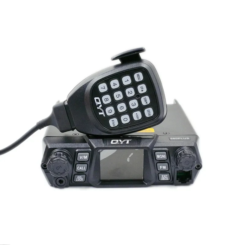 QYT KT-980Plus High Power Dual Band 136-174&400-480MHz 200CH Vehicle Mounted Two Way Radio IPX-3 Water Resistant 20-75km Range