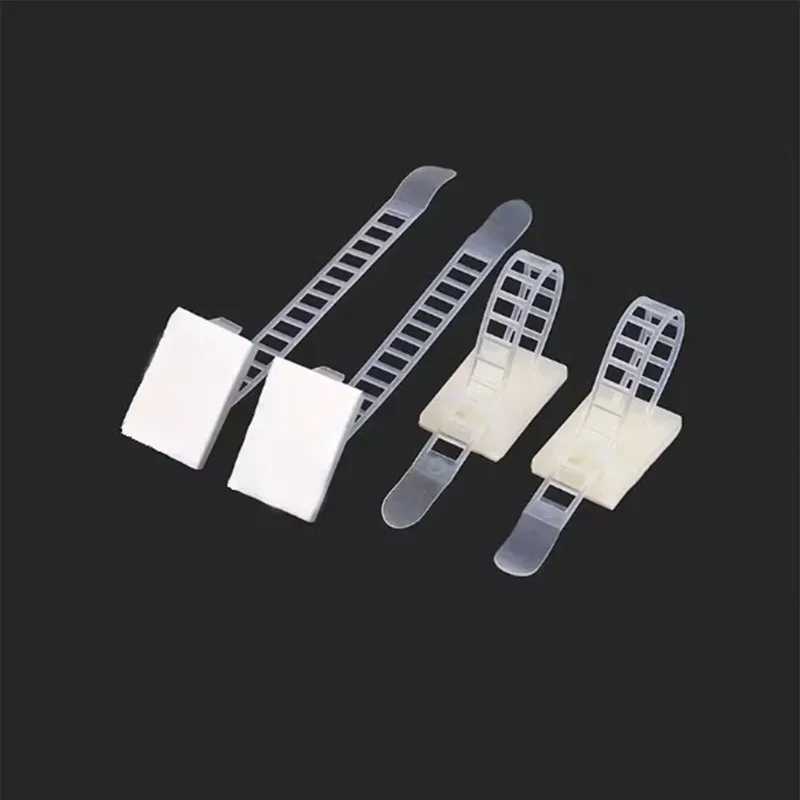 Self Adhesive Cable Tie Mount Black White Nylon Base For Wire Management