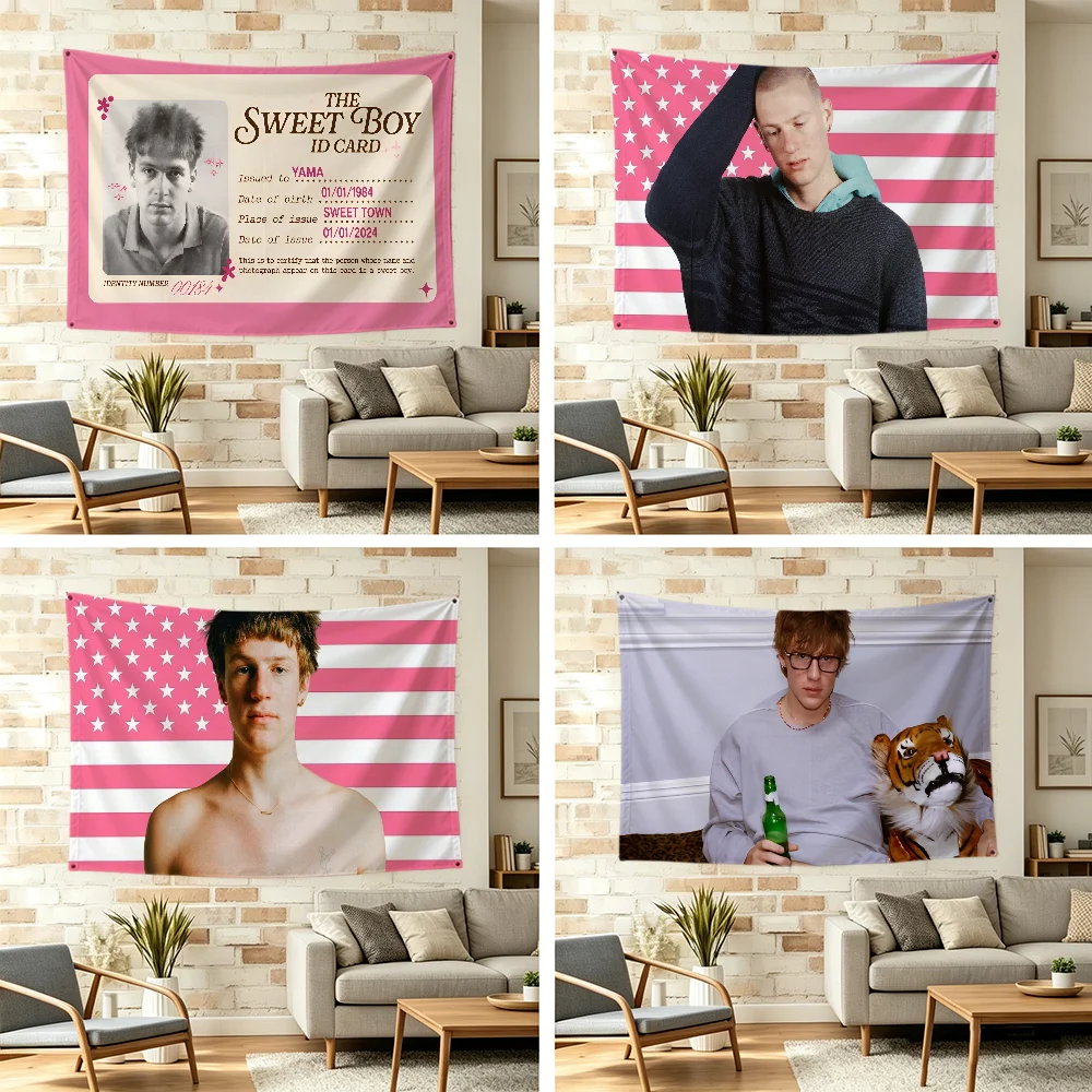 Singer M-Malcolm Todd Breathe Boy flag Durable Outdoor Indoor Patio Festive Decoration Classic Design Pole Wall Room Banner