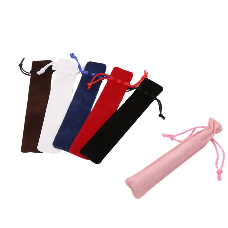 100pcs Ballpoint Pen Pouch Individual Pencil Bag Fountain Gift Strap Bunch Bag Ball Pen Soft Case Promotion Givenaway