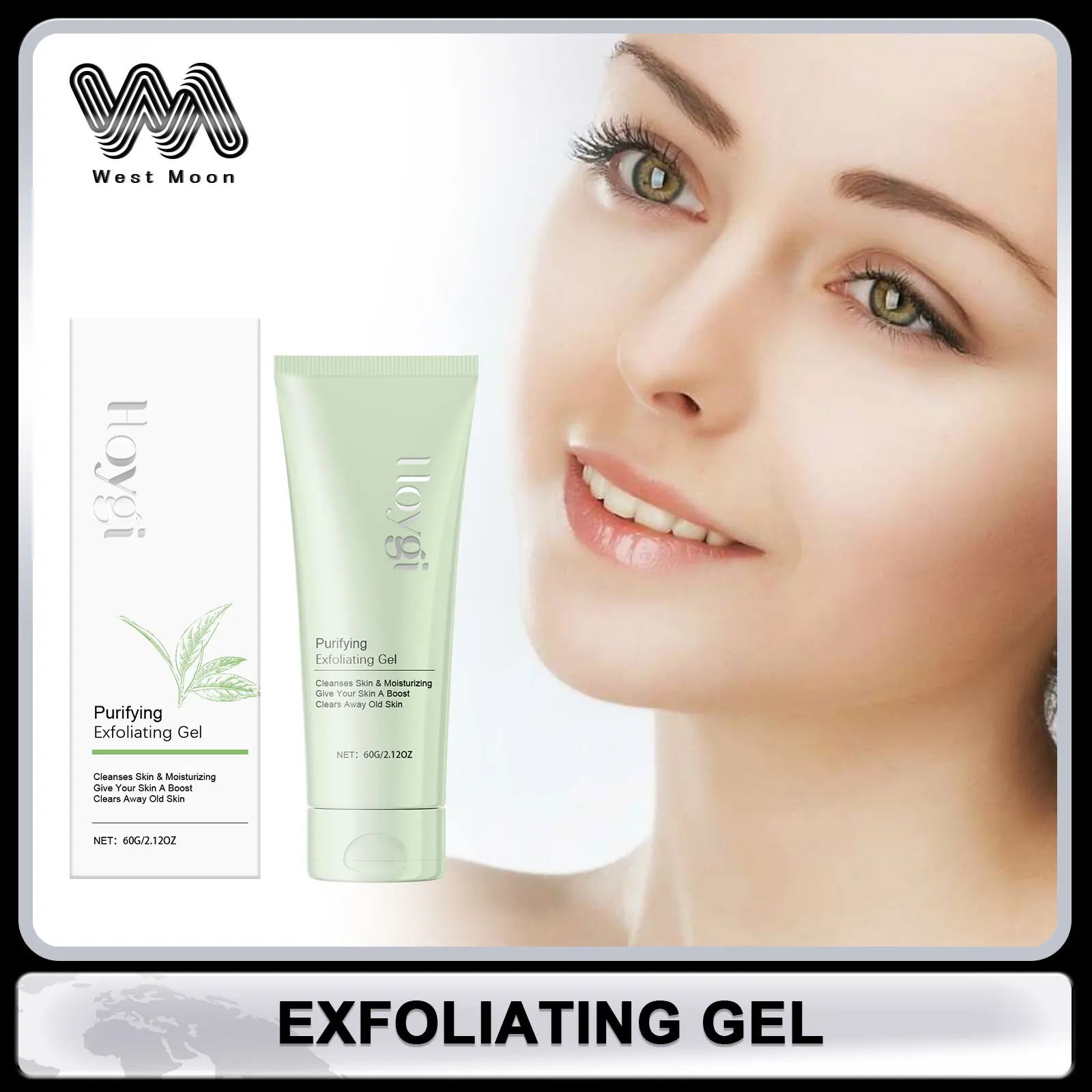 Gel Exfoliante para la cara, elimina la piel muerta vieja, purifica el Control del aceite, estira los poros, encoge la reparación suave y nutritiva, cuidado Facial