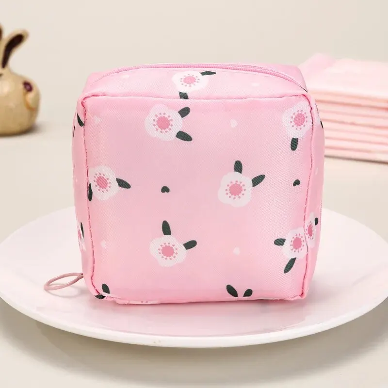 Vrouwen maandverband tampon opbergtas draagbare waterdichte organizer etui cartoon patroon maandverband tas