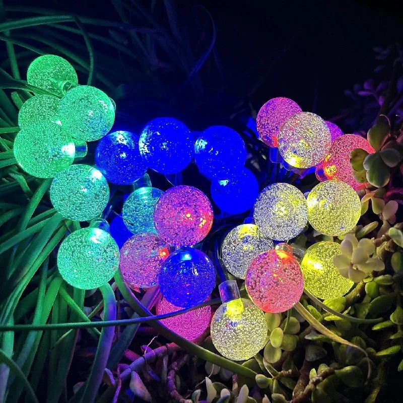 

200 LED 8 Modes Solar String Lights Outdoor Waterproof Crystal Globe Patio Lights for Garden Yard Christmas Party Decor