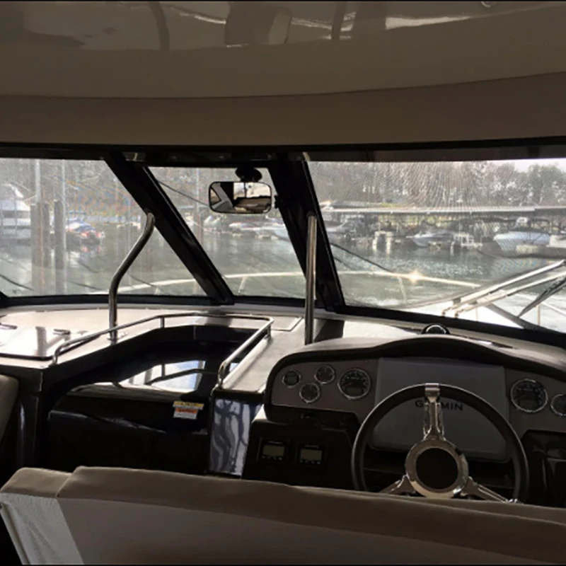 

T48C_Universal Marine Rear View Mirror, for Ski Boats Pontoon Boat