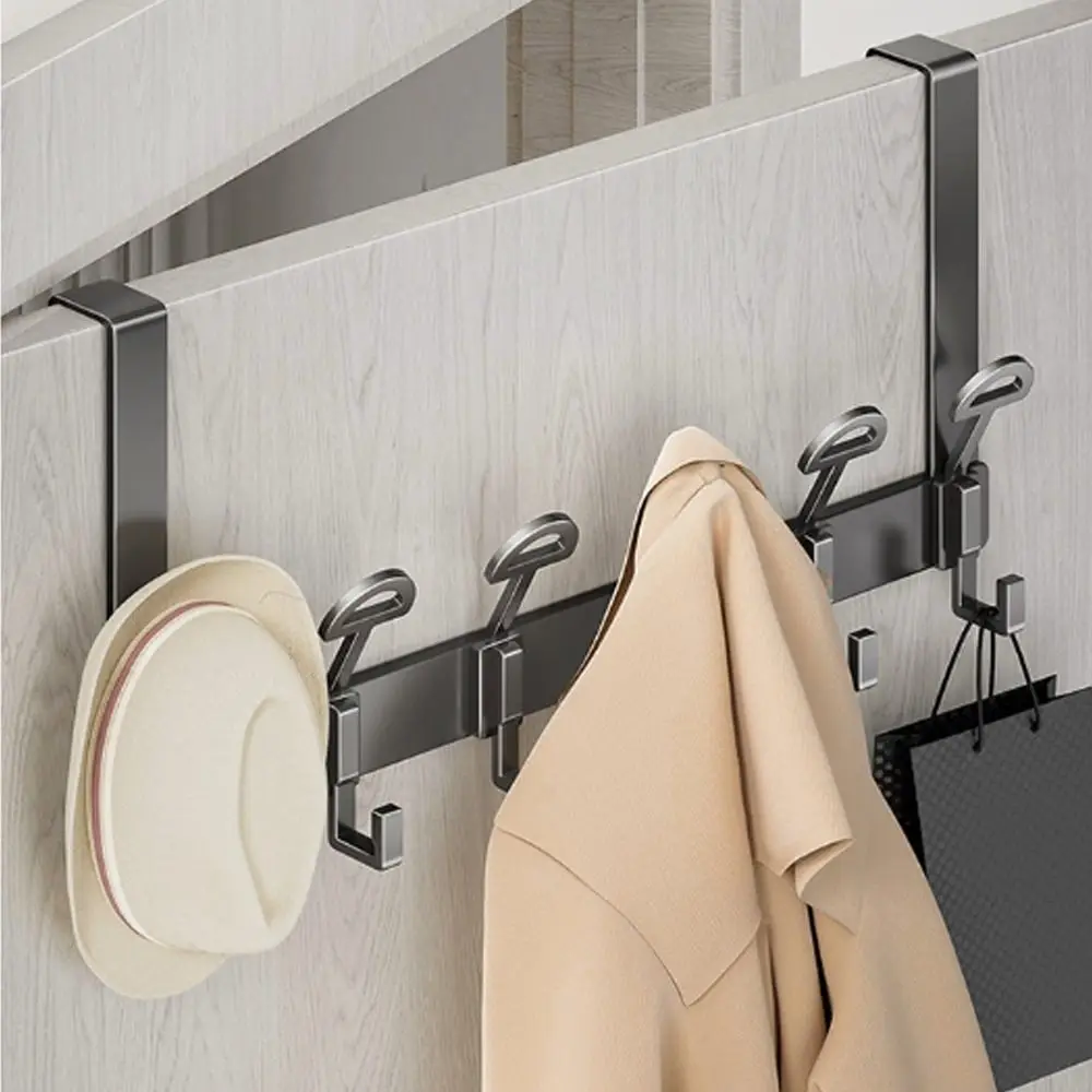 

6/7 Hooks Over-the-Door Hooks Drill-Free Door Hang Clothing Bag Holder Quick Installation Heavy Duty Wall-Mounted Coat Racks