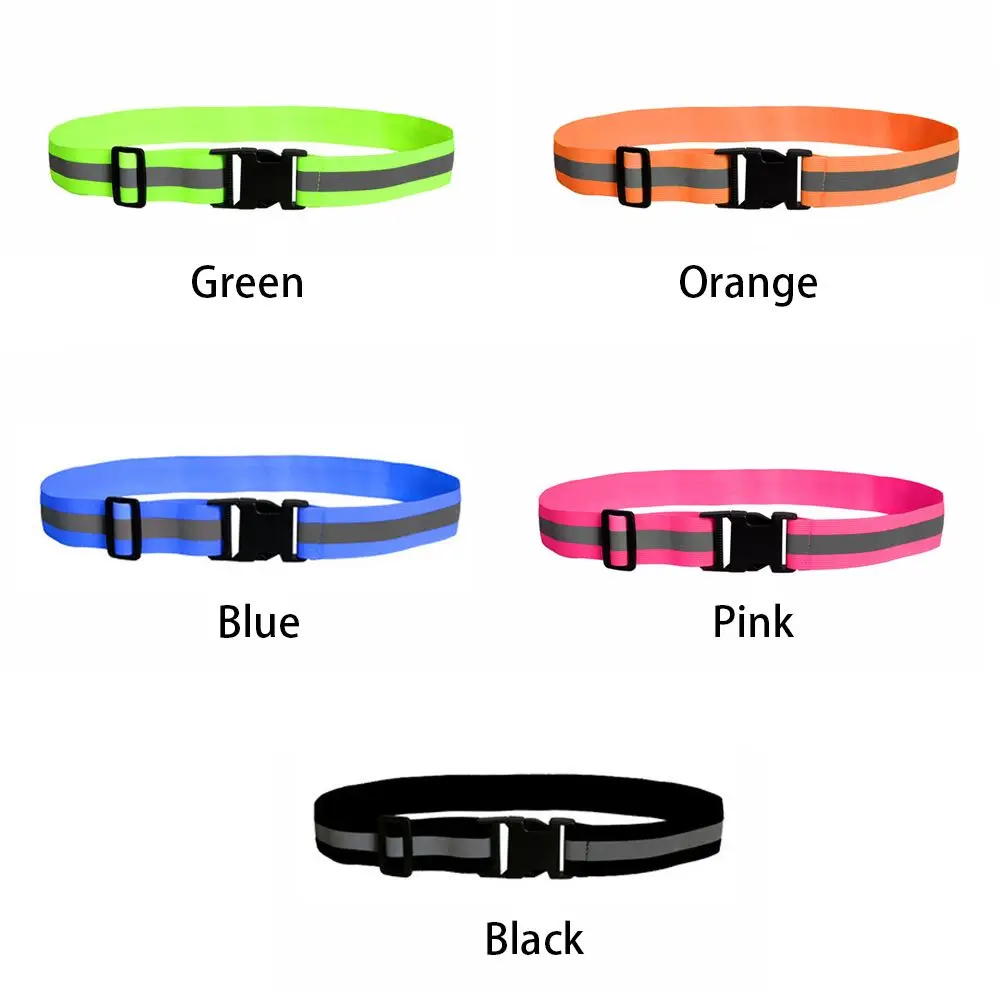 Reflective Belt Adjustable Waist Strap High Visibility Safety Reflective Gear Belt Reflective for Cycling Dog Walking Running