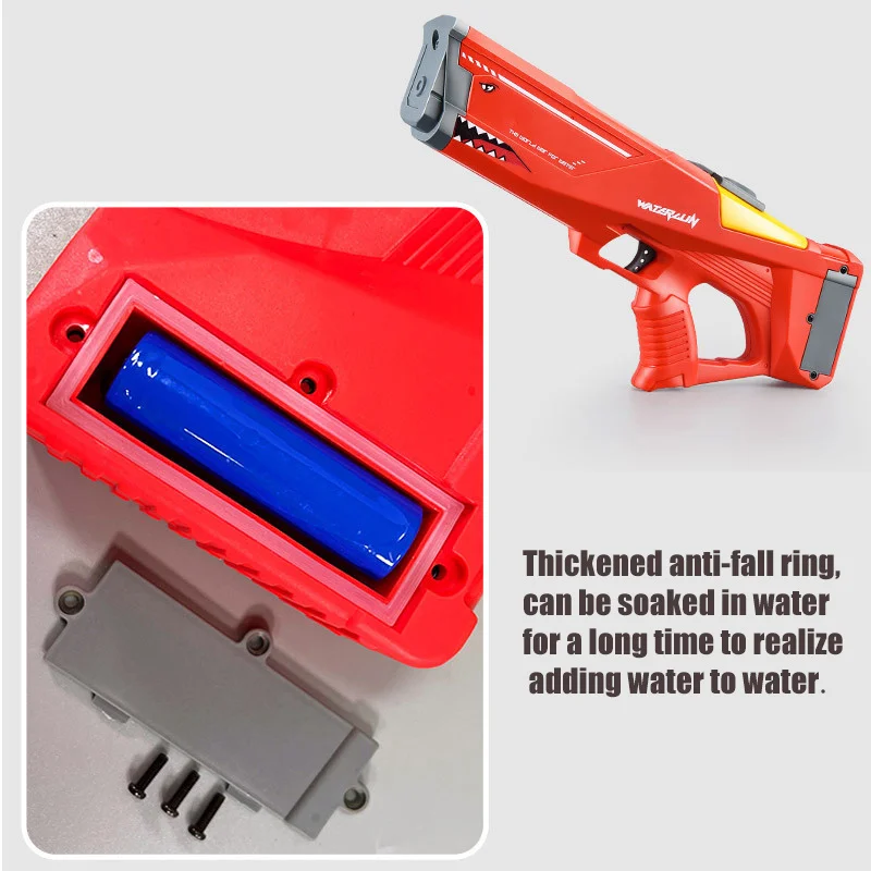 

Automatic Shark Water Gun Toy Cartoon Electric Absorption Water Pistol Spray Blaster Outdoor Pool Toys for Kids Boys Adult Gifts