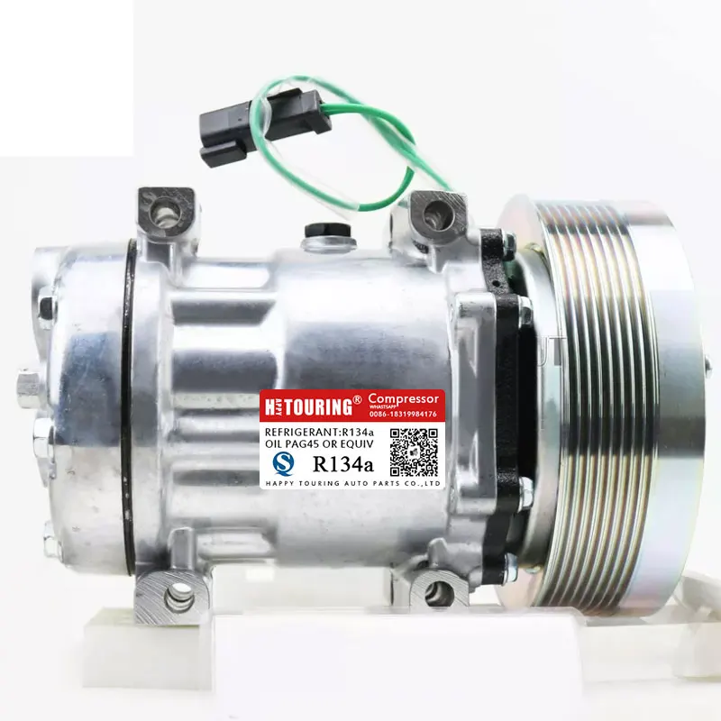 7H15 8PK AC Compressor For Air Conditonner Oem 8645639 3249711 SD7H154250 270124760 5073868 For Caterpillar 24V Air Compressor