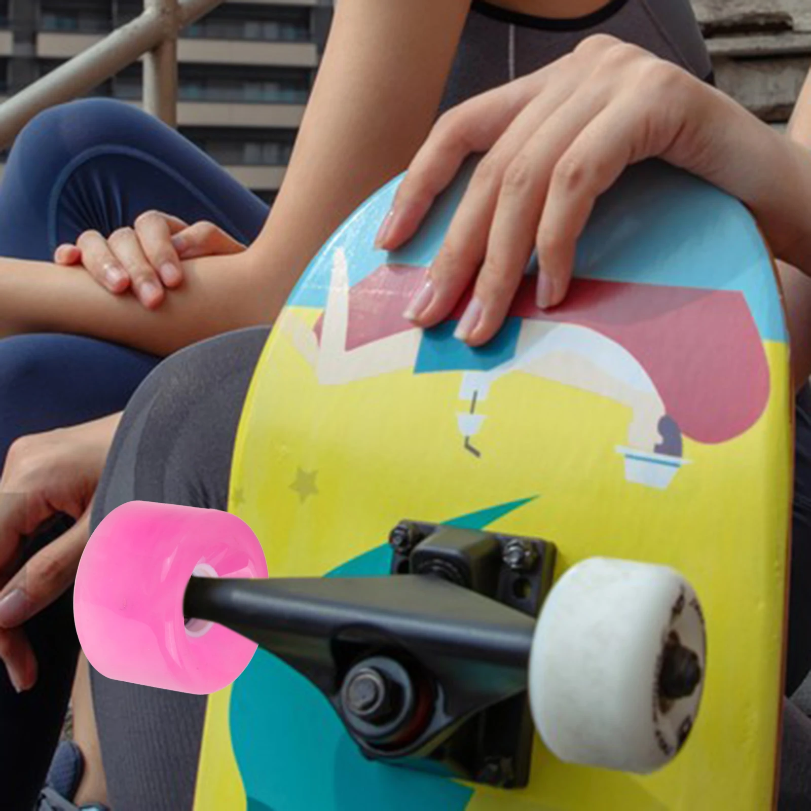 

2 Pcs Skateboard Glow Wheel Convenient Wheels Outdoor Multi-use Long Pu Accessory Rocker Roller