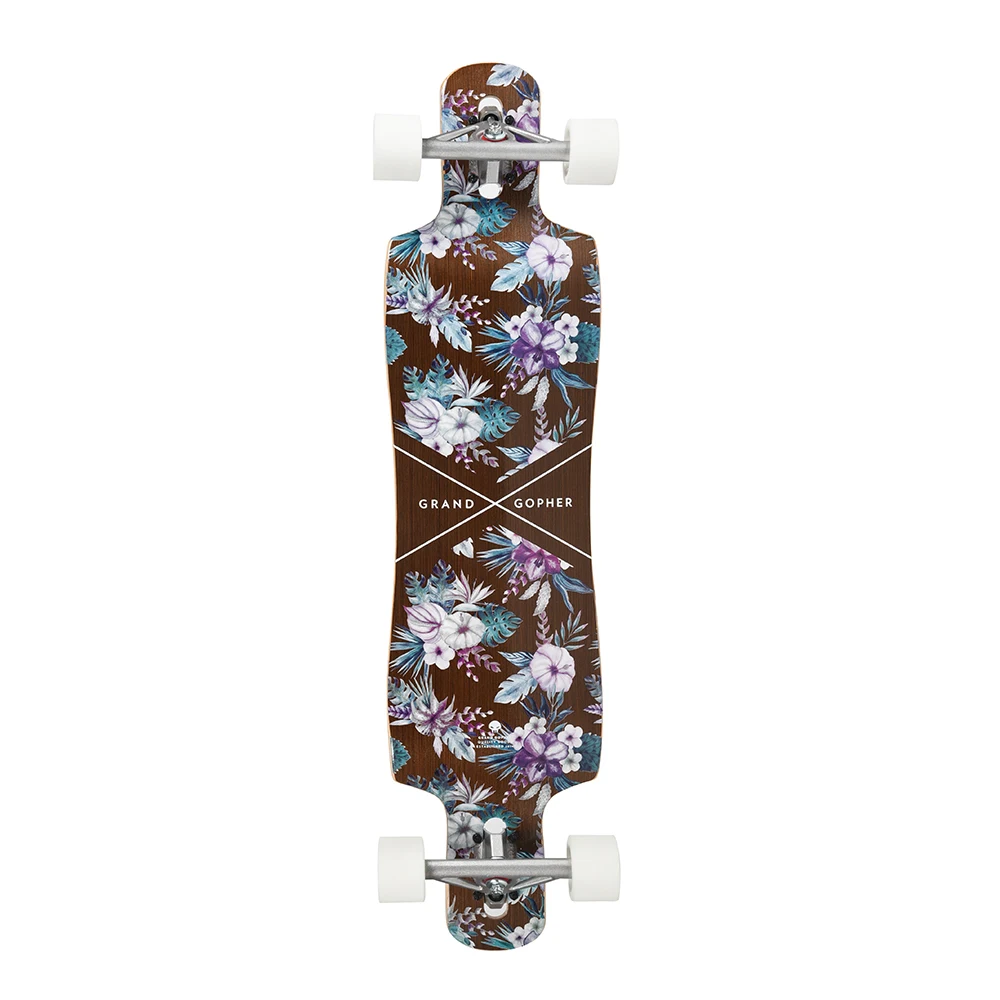 Skateboard per adulti di alta qualità acero cinese personalizzato Fish Skate tagliere 4 ruote in legno Longboard Skateboard