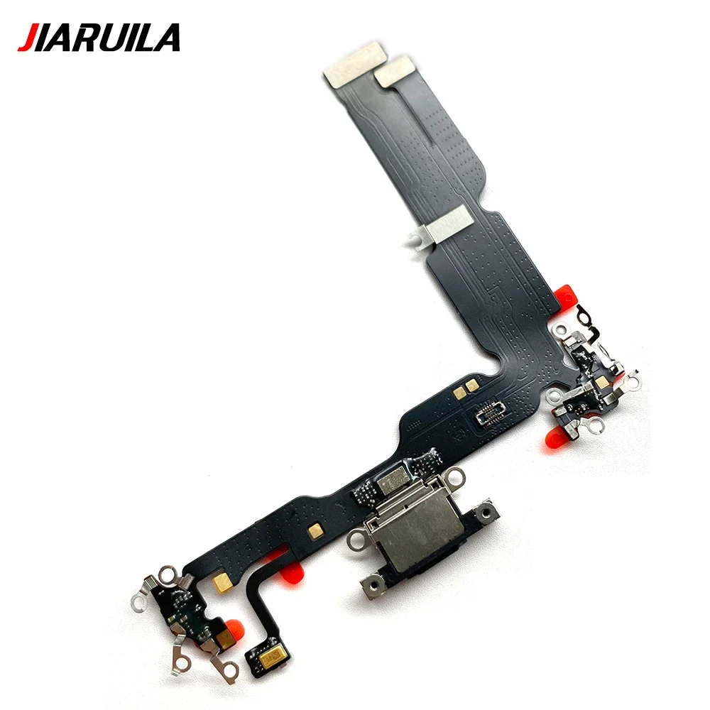 Dock Connector Micro USB Charger Charging Port Flex Cable Board With Mic Microphone For Iphone 15 Pro Max Plus