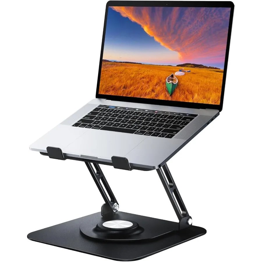 

Laptop Stand for Desk Adjustable Computer Stand with 360° Rotating Base Ergonomic Laptop Riser for Collaborative Work Foldable