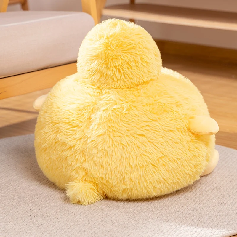 Fluffy Round Comfort Dundun Duck Long Plush Toys Sleeping Accompany Pillow Throw Creative Birthday Gift Home Sofa Decor Doll