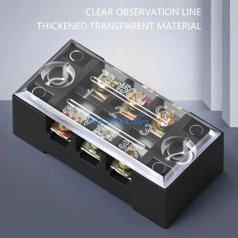 L8RC 10 قطعة كتلة طرفية بلاستيكية غطاء مقاوم للغبار واضح غطاء سلك حاجز كتلة طرفية شرائط غطاء حماية دائم #2