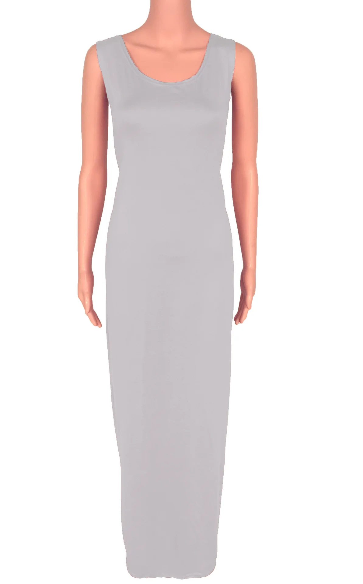 Sexy Solid Color Slim Bodycon Long Maxi Dress Women Elegant Sleeveless Skinny Dress Club Party Vestidos