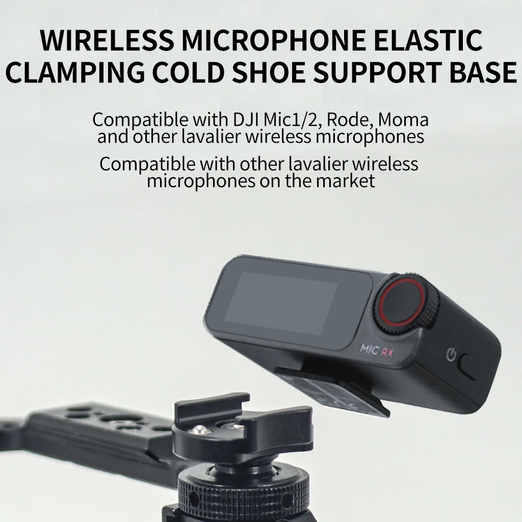 2 x Kaltschuh-Montageadapter für DJI Mic/Mic 2 Hollyland Rode Wireless Lavalier-Mikrofon-Empfänger, Ständer, Anti-Drop-Mikrofon – Detail 1