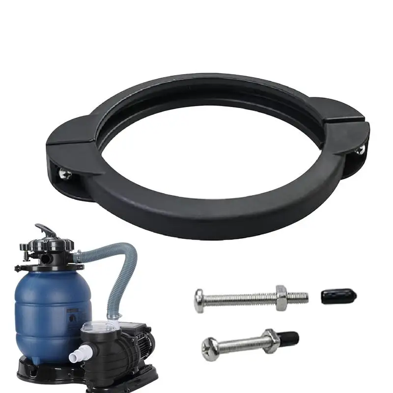 Sand Filter Pump Clamp Flange Valve Clamp With Screws Swimming Pool Sand Filter Valve Clamp Ring For 12 And 14 Inch Pool Filter