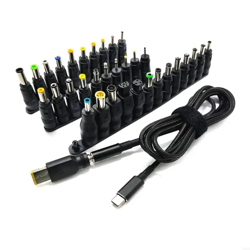 203b Typec Power-Boost Line 2.1x5,5 мм Адаптер преобразователя кабель 5.5x2,1 мм 4,5x3,0 мм 34PCS Прогности