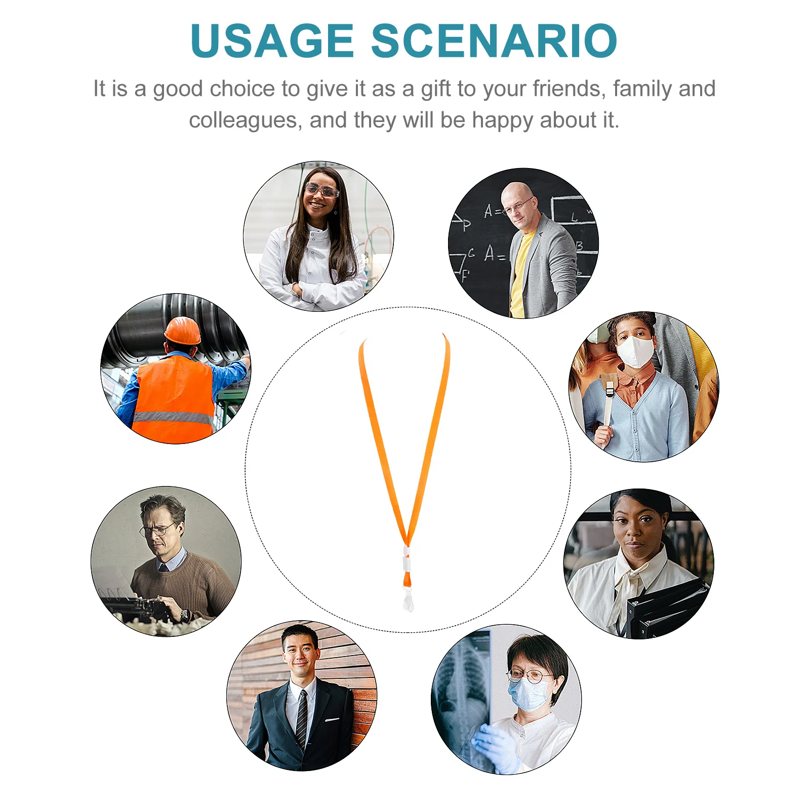 50 قطعة حبل شهادة متانة ممتازة مرنة خدمة طويلة حبل معلق لشارات الهوية اسم العلامات أمن الموظفين #1