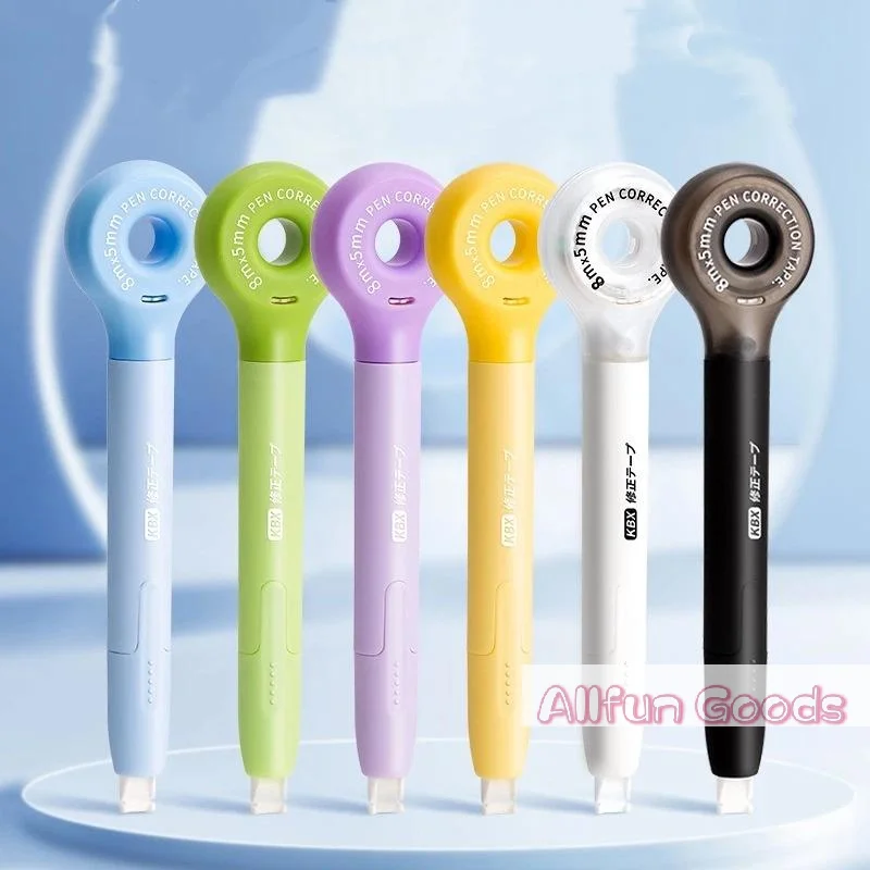 Colorful Correction Tape Creative Design Corrector Of Pen Shape Comfortable Holding Kawaii Stationery School Supplies 5mm*8m