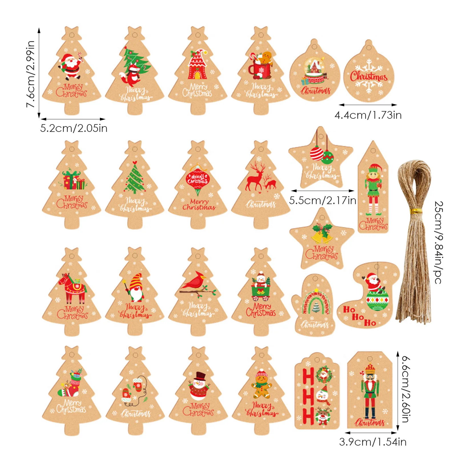 Merry Christmas Tags 50 Pieces Christmas Tree Gift Tags Kraft Tags For Gift Wrapping And Labeling Christmas Holiday Gifts