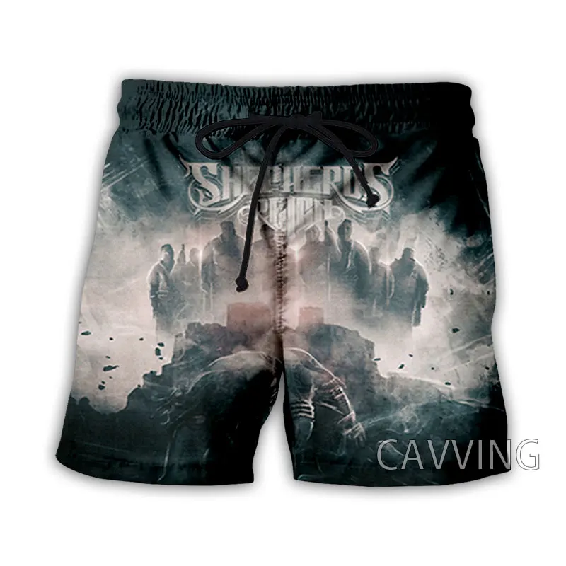 CAVVING 3D Print  Shepherds Reign Band  Summer Beach Shorts Streetwear Quick Dry Casual Shorts Sweat Shorts for Women/men