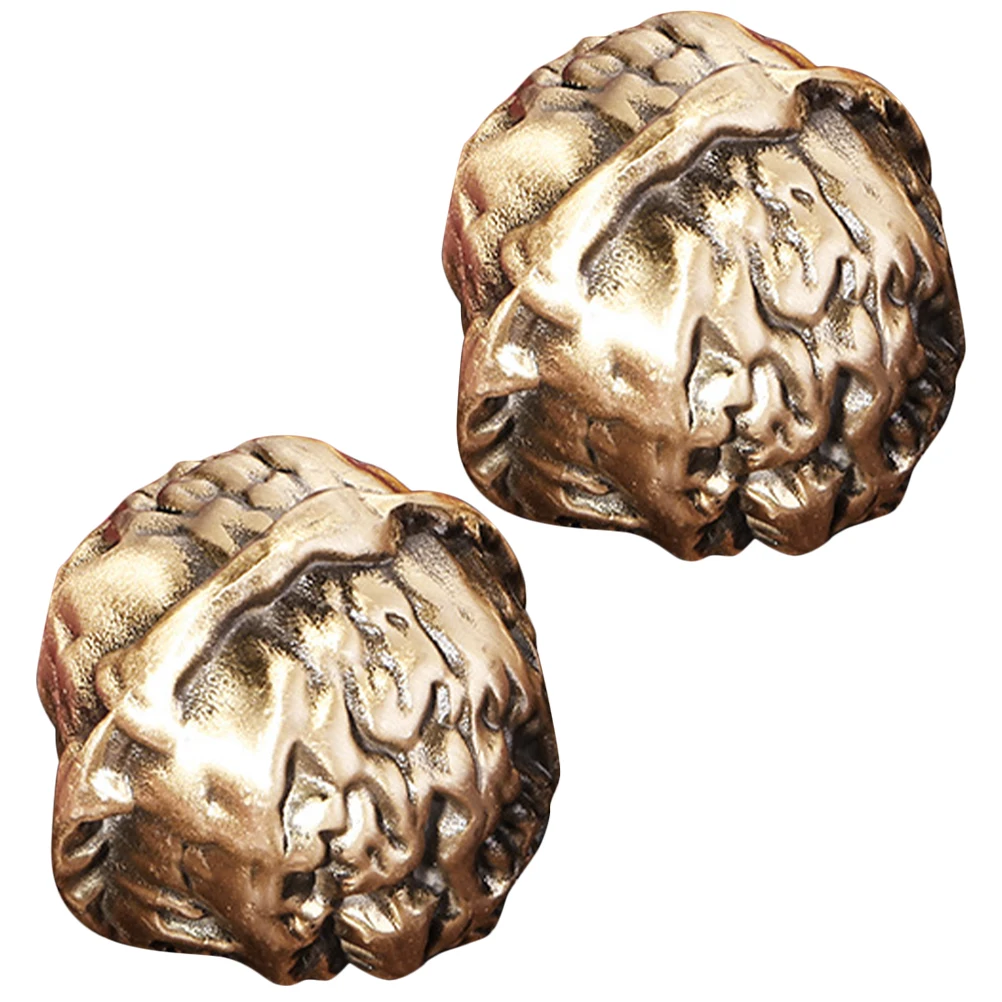 

1 Pair Brass Hand Exercise Balls For Seniors Hand Strengthening Walnuts Portable Senior Handball Workout Chinese Decor Art