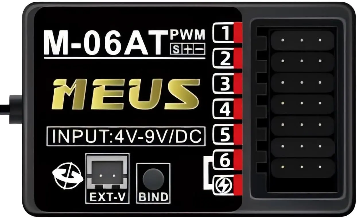 MEUS Racing 2,4 GHz RC-ontvanger Lange afstandsbediening RX Compatibel met RC-ontvanger ME-10B voor RC auto/boot/tank enz.