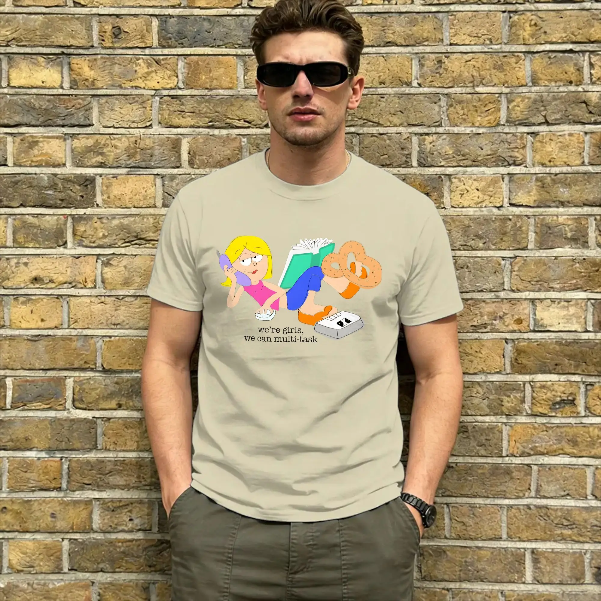 Lizzies McGuires Men's T Shirts  Novelty Tee Shirt Short Sleeve Crewneck T-Shirts Cotton Birthday Gift Clothes