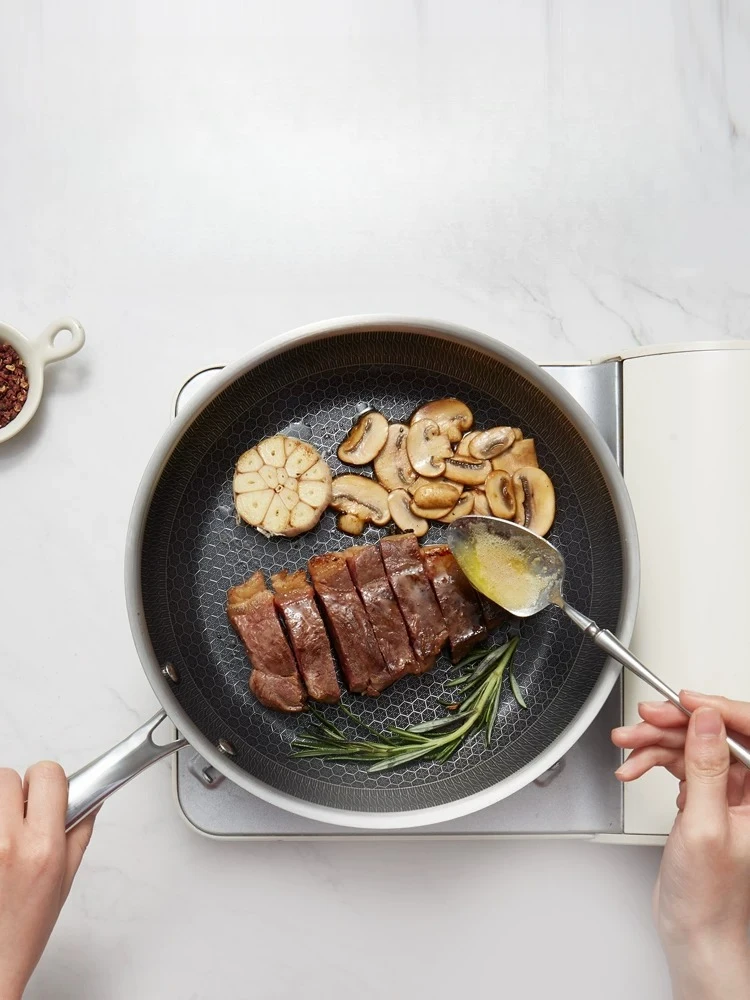 PYH pan household non-stick frying pan special ceramic uncoated pancake wok for frying steak pan