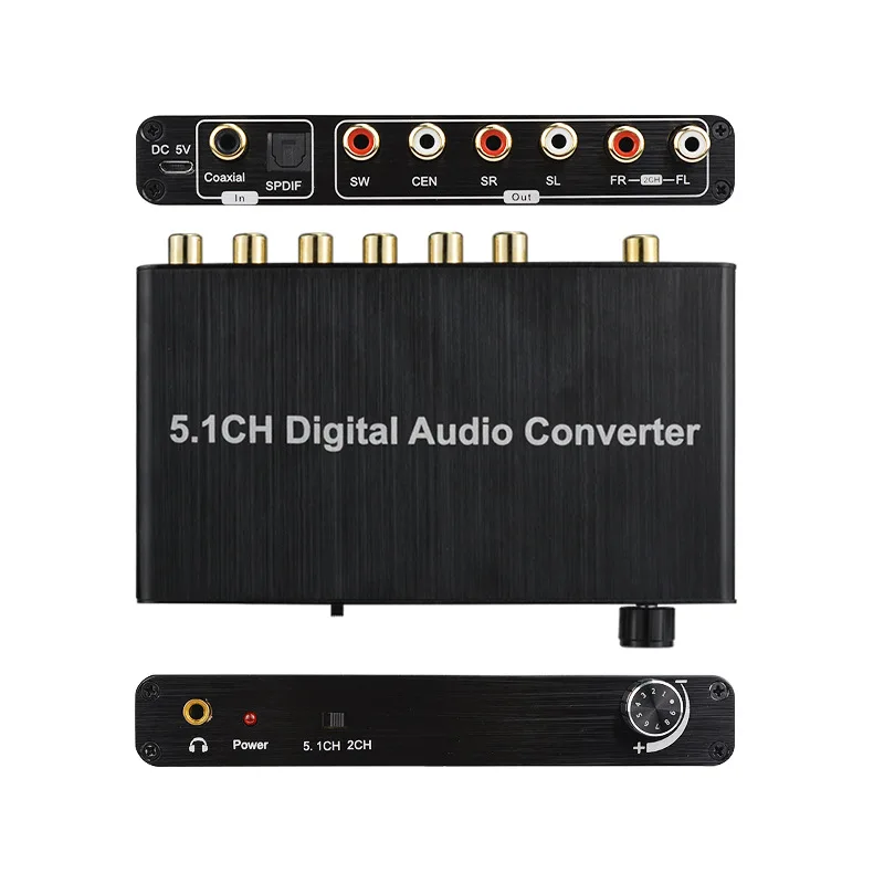 5.1ch Digital O Converter DTS / AC3 Dolby Decoding SPDIF Input To 5.1