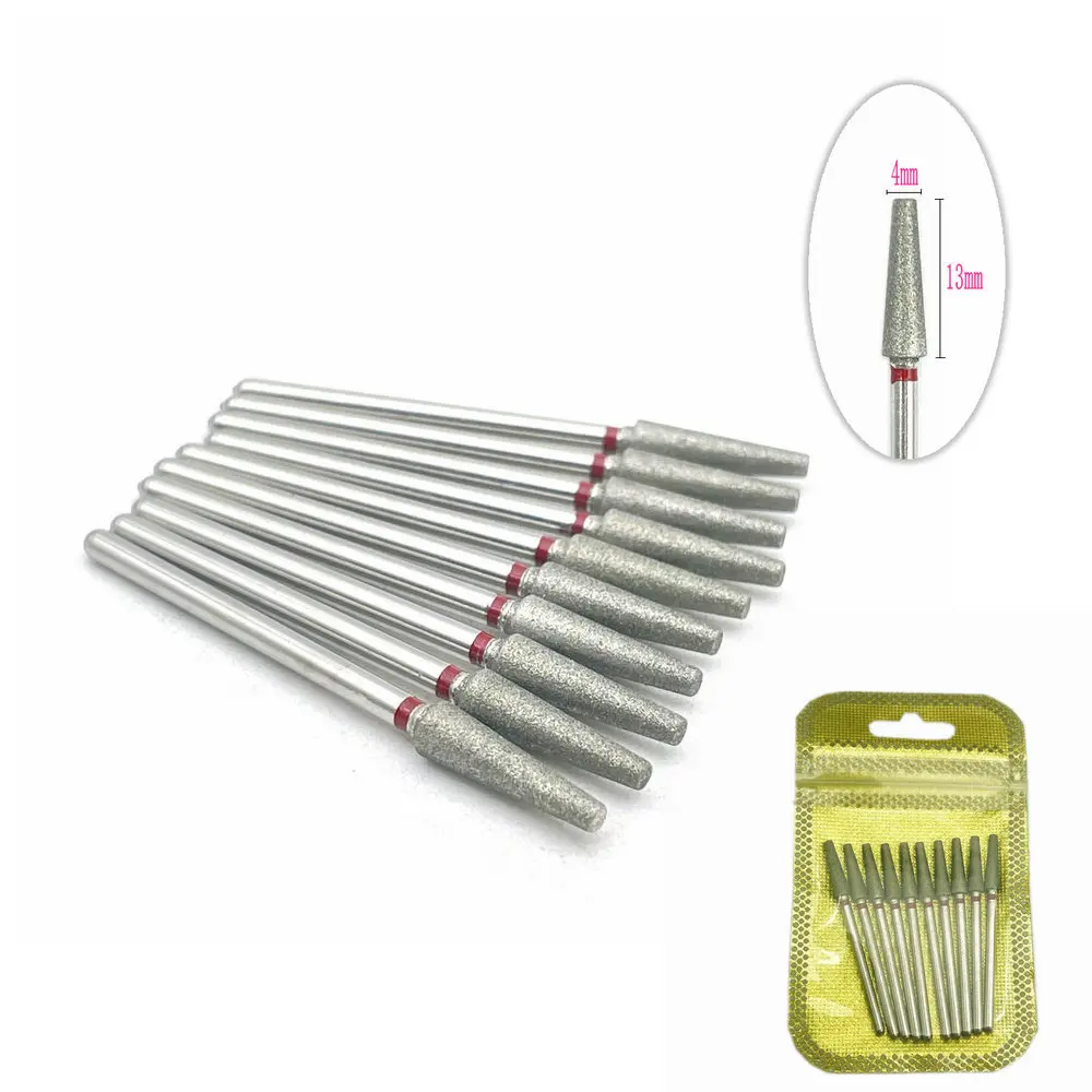 10pcs B Series Taper Shape Nail Diamond Drill Bit For Electric Manicure Machine Accessories  Mills Cutter Ce Passed