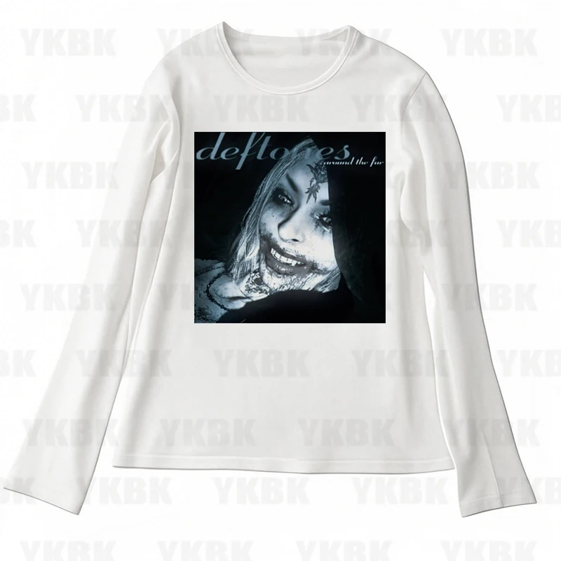 

Harajuku Hot Girls Punk Goth Long Sleeve Tops Women Anime Summer Grunge Punk Print Top Fashion Tops Vintage Baby Tees Emo Girl