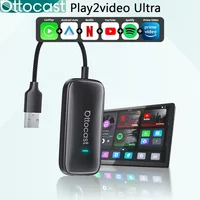 OTTOCAST Play2Video Ultra inalámbrico CarPlay Android Auto adaptador incorporado Youtube Netflix Video Box accesorios de coche
