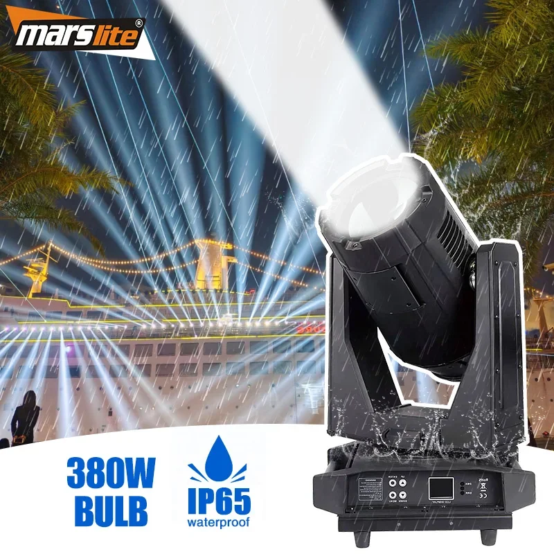 Marslite 380W IP65 Sharpy Outdoor Waterproof Sky Beam Moving Head Stage Light